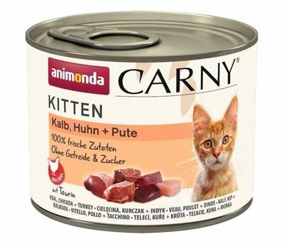 ANIMONDA Cat Carny Kitten saveur : veau, volaille et dinde 200g 