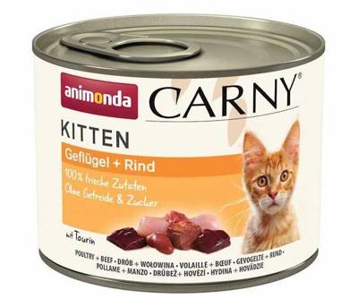ANIMONDA Cat Carny Kitten saveur : volaille et bœuf 200g 