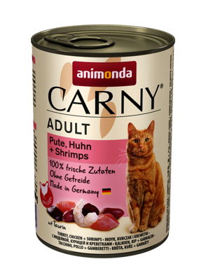 Animonda Cat Carny Adulte Dinde, Poulet et Crevettes 400g