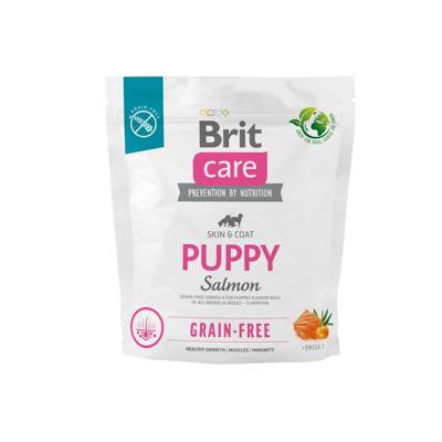BRIT CARE Dog Grain-free Puppy Salmon 1kg x4