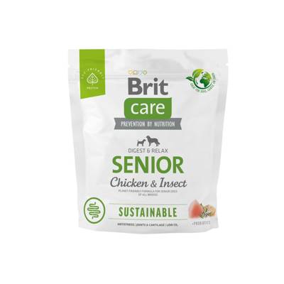 BRIT CARE Dog Sustainable Senior Poulet & Insectes 1kg
