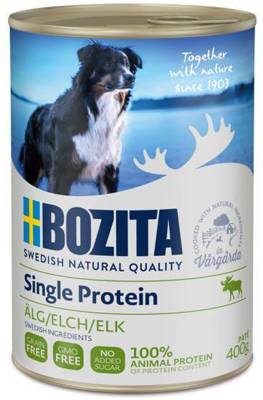 Bozita - Elk Single Protein Pate - nourriture pour chien humide sans grain, boîte de 400g