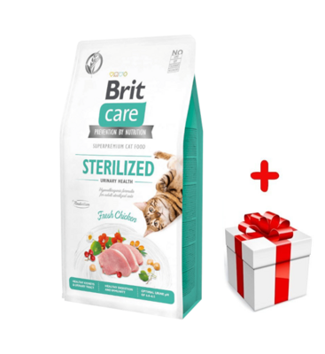 Brit Care Cat Grain-Free Sterilised Urinary Health avec du poulet 400g + Surprise pour votre chat GRATUITES !