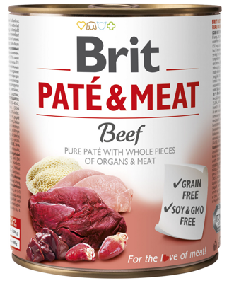Brit Pate & Meat à base de bœuf 800g x6