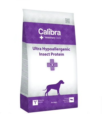 Calibra Veterinary Diets Chien Ultra Hypoallergénique insectes, protéines 12kg