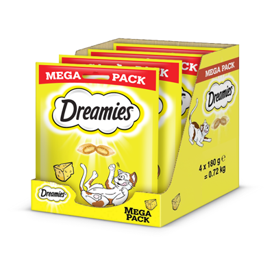 DREAMIES Friandises au fromage pour chats 4x180g