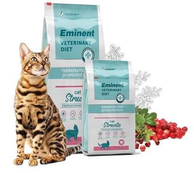 Eminent Vet Diet Cat Struvite 2.5kg Struvit nourriture pour chat+Surprise gratuite pour votre chat