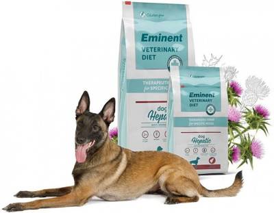 Eminent Veterinary Diet Dog Hepatic 11kg+ Surprise gratuite pour votre chien
