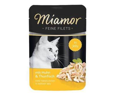Miamor Feine Filets - nourriture humide pour chats filets de poulet au thon 100g