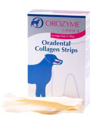 Orozyme - Tampons nettoyants au collagène pour chiens taille L 141g