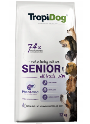 Tropidog Premium Senior 12kg+Surprise gratuit pour chien