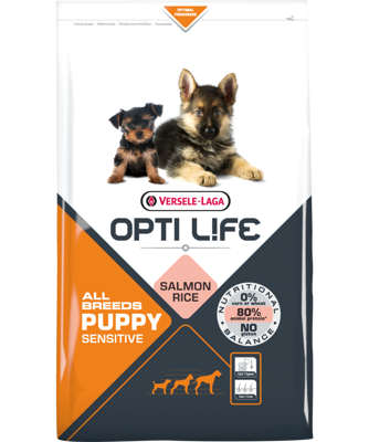 Versele-Laga Opti Life Puppy Sensitive au saumon avec du riz 12.5kg