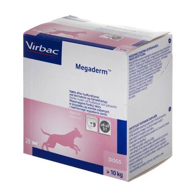 Virbac Megaderm 28x8 ml complément alimentaire pour chiens 10-30 kg pour les problèmes de peau